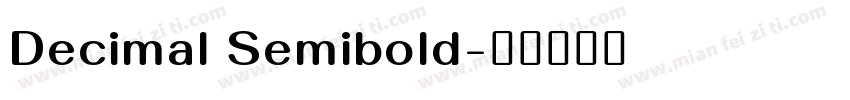 Decimal Semibold字体转换